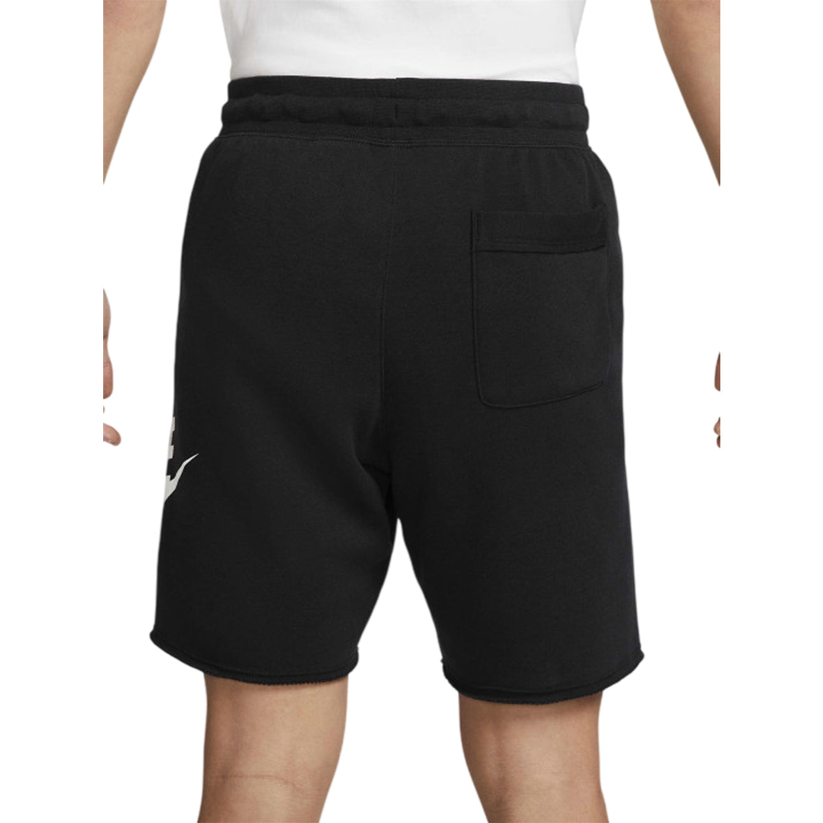 Black-White - Back - Nike Mens Club Alum Shorts