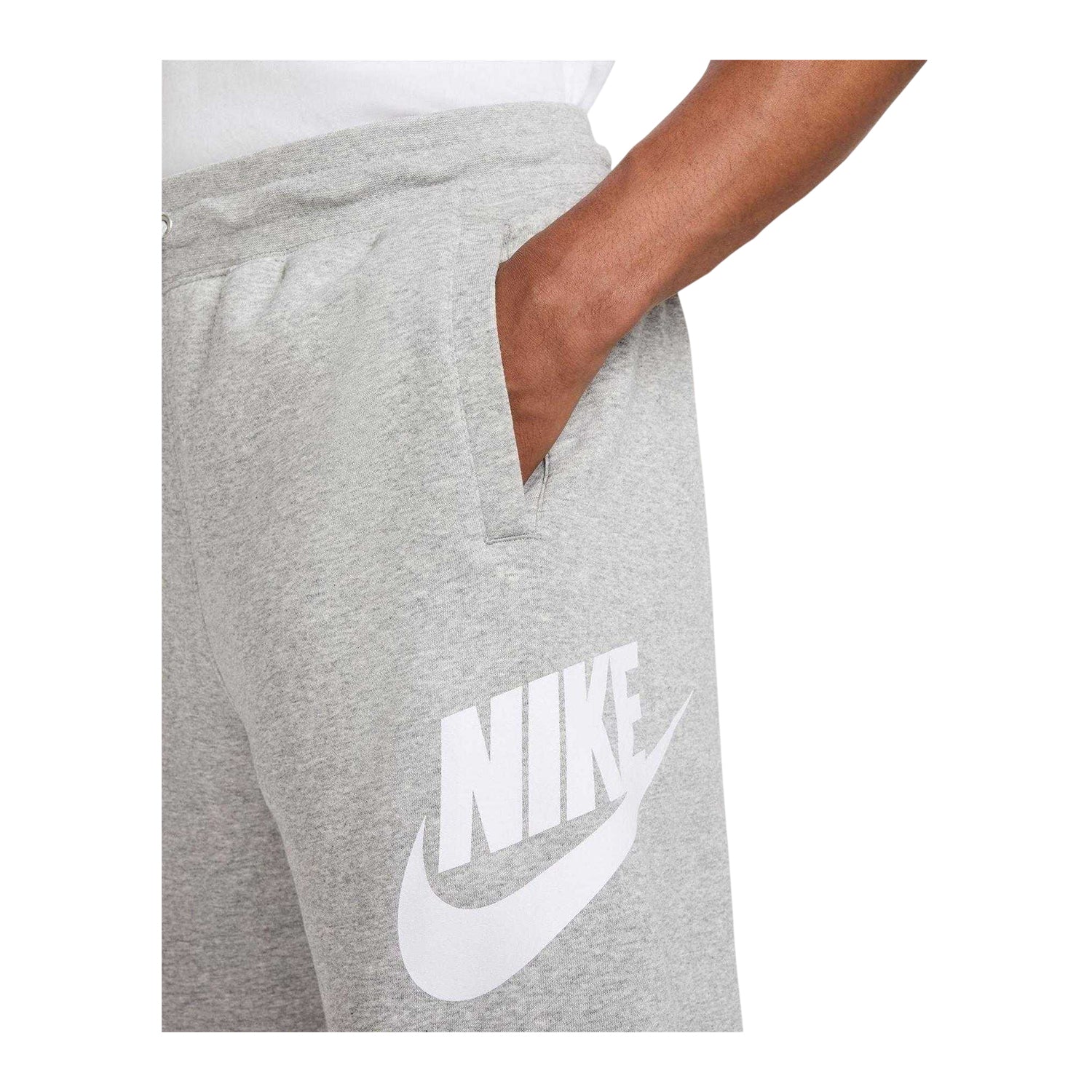 Grey - Side - Nike Mens Club Alum Shorts