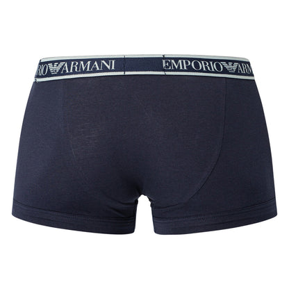 Multicoloured - Side - Emporio Armani Mens Boxer Shorts (Pack of 3)