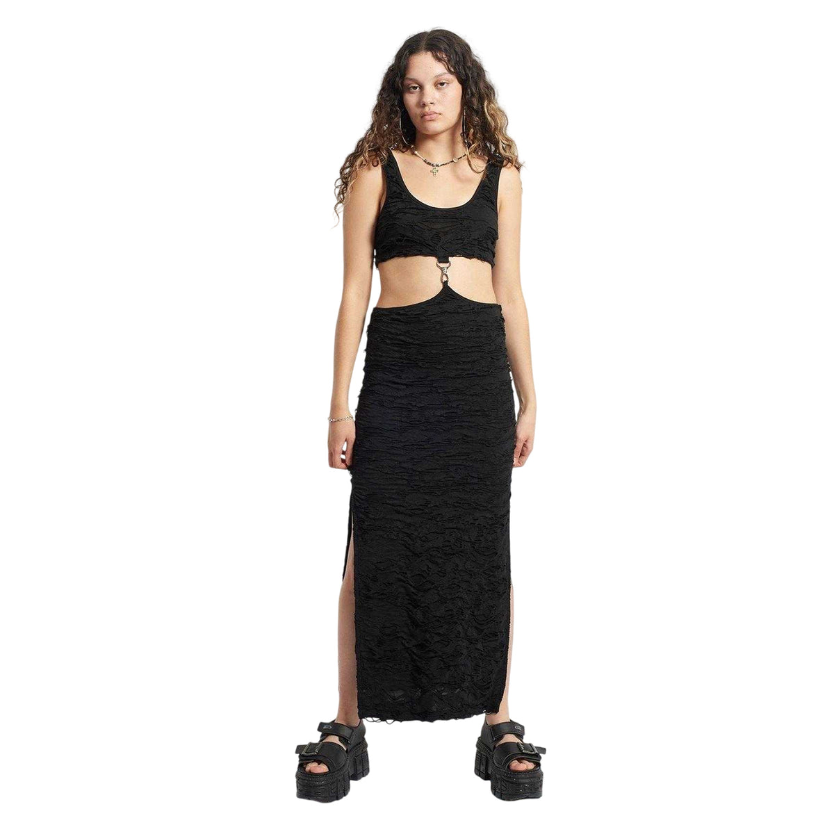 Black - Front - The Ragged Priest Womens-Ladies Nightshade Maxi Dress