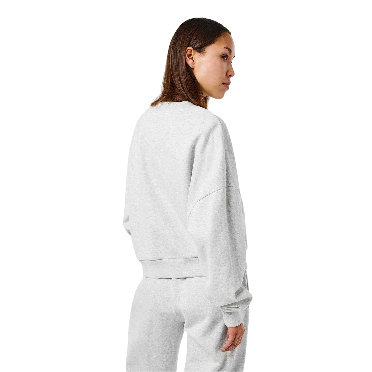 Light Heather - Back - Jack Wills Womens-Ladies Essentials Long-Sleeved Sweatshirt