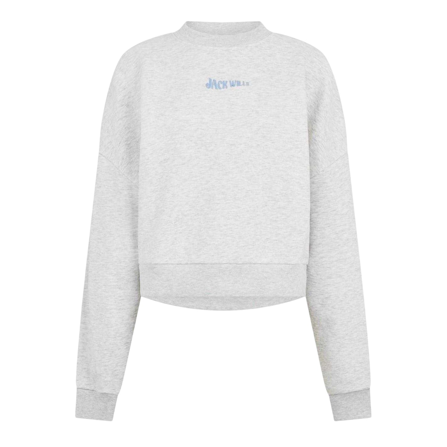 Light Heather - Front - Jack Wills Womens-Ladies Essentials Long-Sleeved Sweatshirt