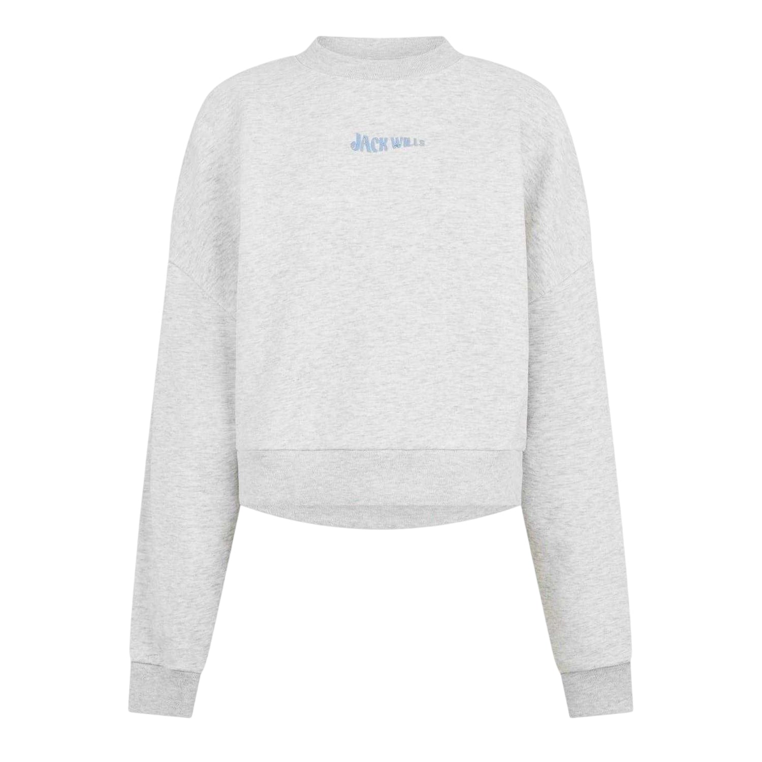 Light Heather - Front - Jack Wills Womens-Ladies Essentials Long-Sleeved Sweatshirt