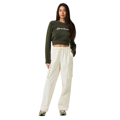 Dark Khaki - Lifestyle - Jack Wills Womens-Ladies Crop Sweatshirt
