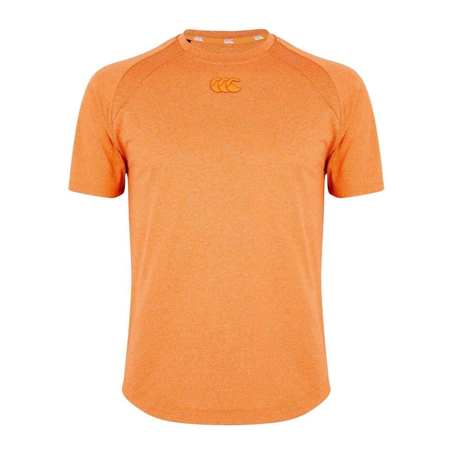 Orange-Grey - Front - Canterbury Mens Elite Logo Heather Crew Neck T-Shirt