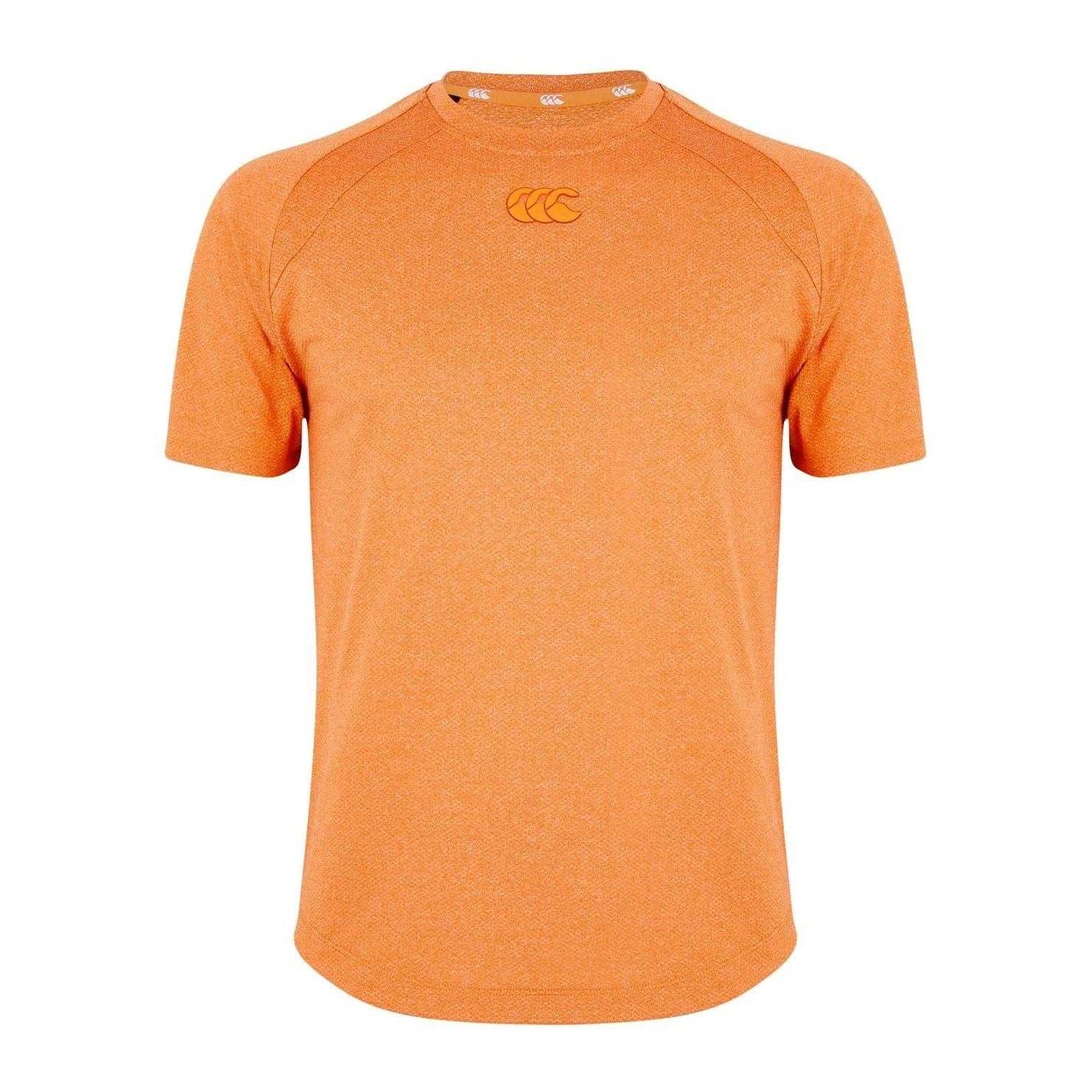 Orange-Grey - Front - Canterbury Mens Elite Logo Heather Crew Neck T-Shirt