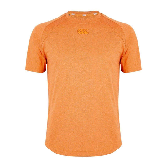 Orange-Grey - Front - Canterbury Mens Elite Logo Heather Crew Neck T-Shirt