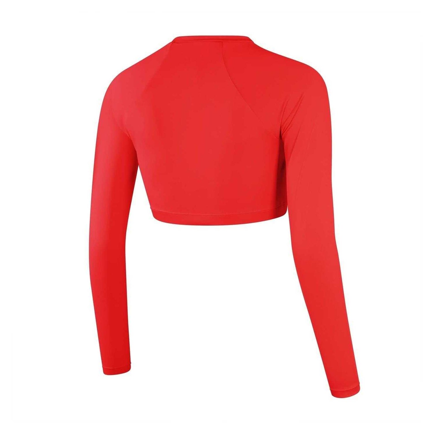 Red - Back - Speedo Womens-Ladies Jersey Slim Raglan Top