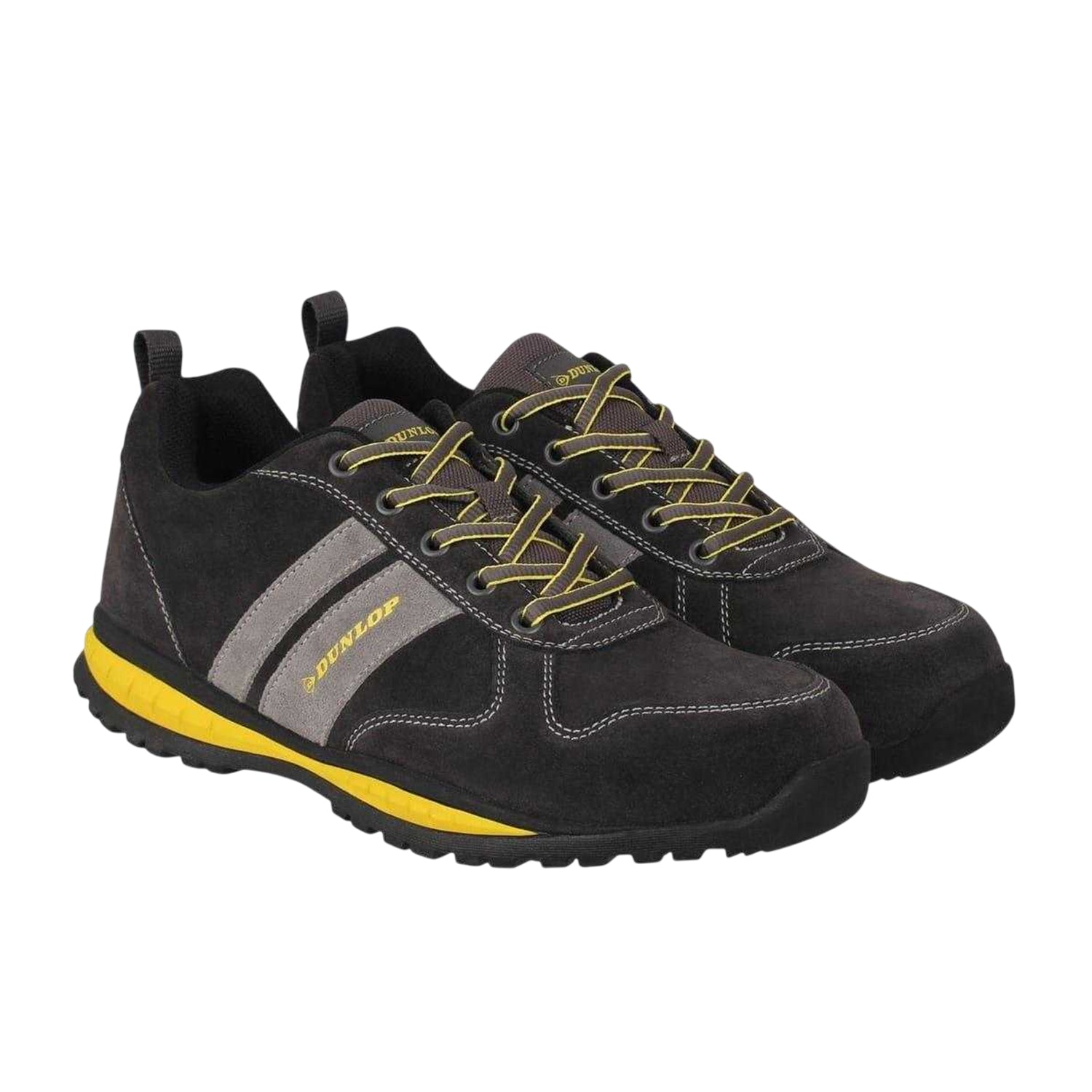 Charcoal - Lifestyle - Dunlop Mens Houston Leather Safety Shoes