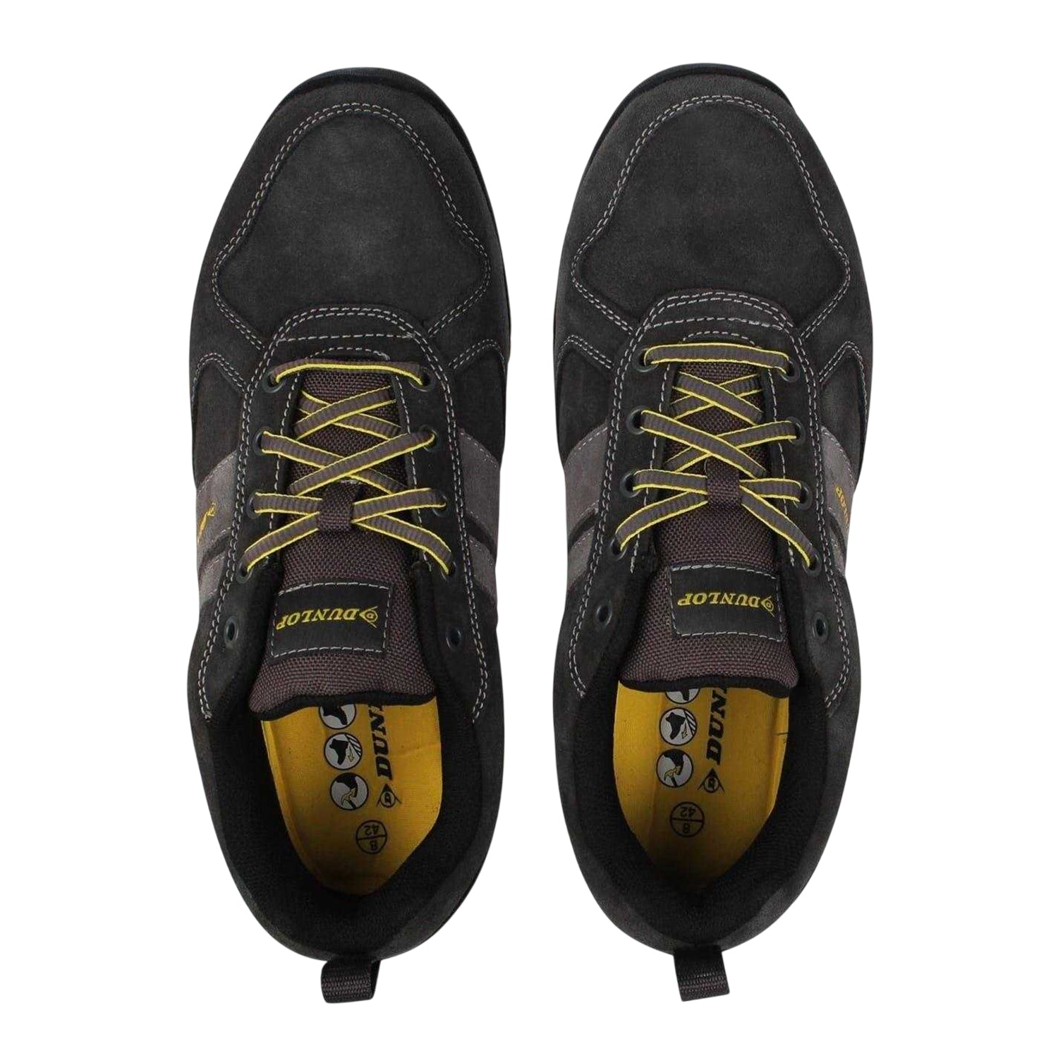 Charcoal - Pack Shot - Dunlop Mens Houston Leather Safety Shoes