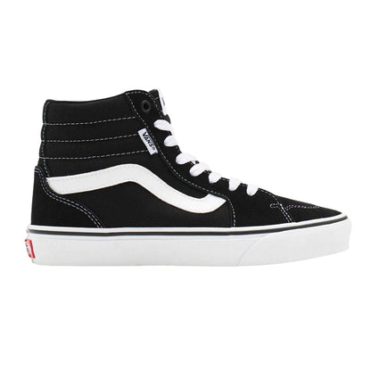 Black-White - Front - Vans Womens-Ladies Logo High Top Trainers