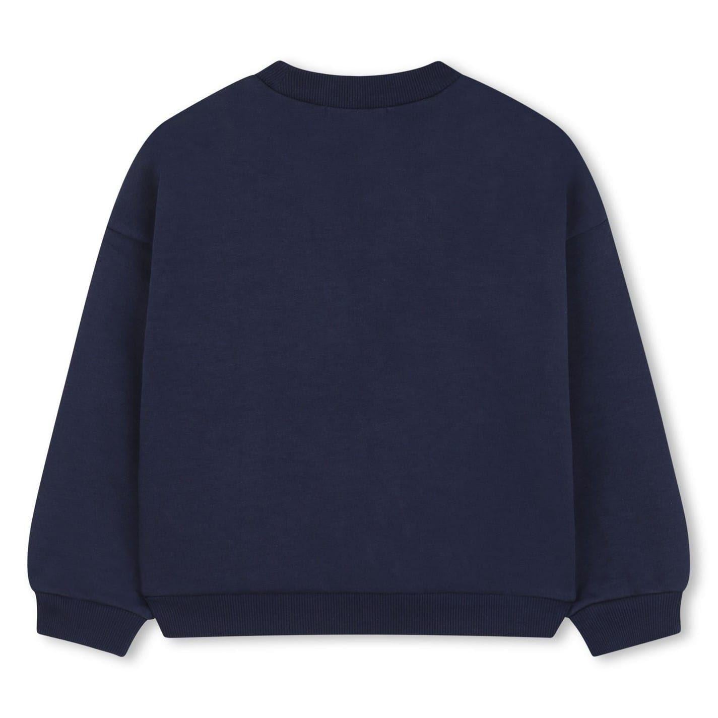 Navy - Back - Billieblush Girls Lettering Crew Neck Sweatshirt