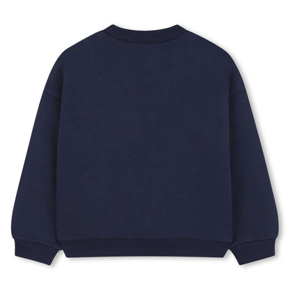 Navy - Back - Billieblush Girls Lettering Crew Neck Sweatshirt