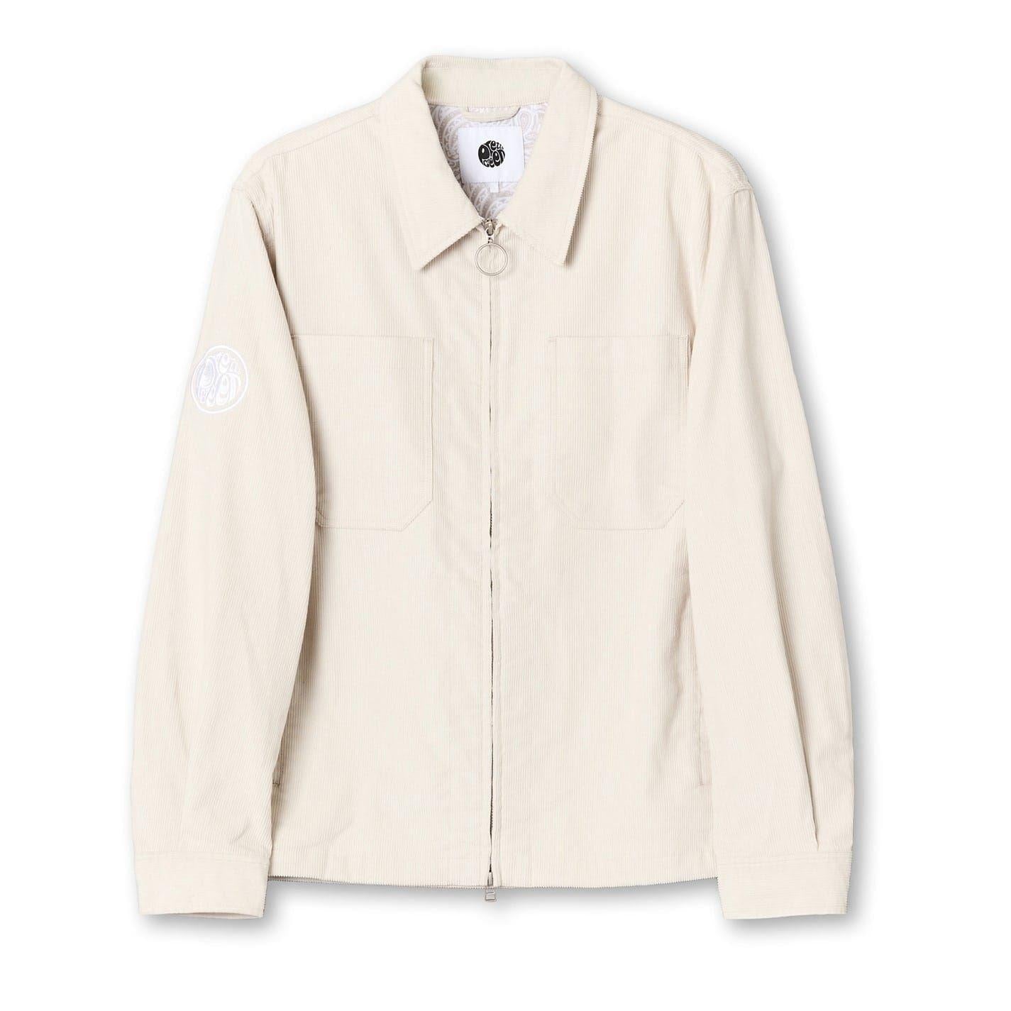 Stone - Front - Pretty Green Mens Corduroy Overshirt