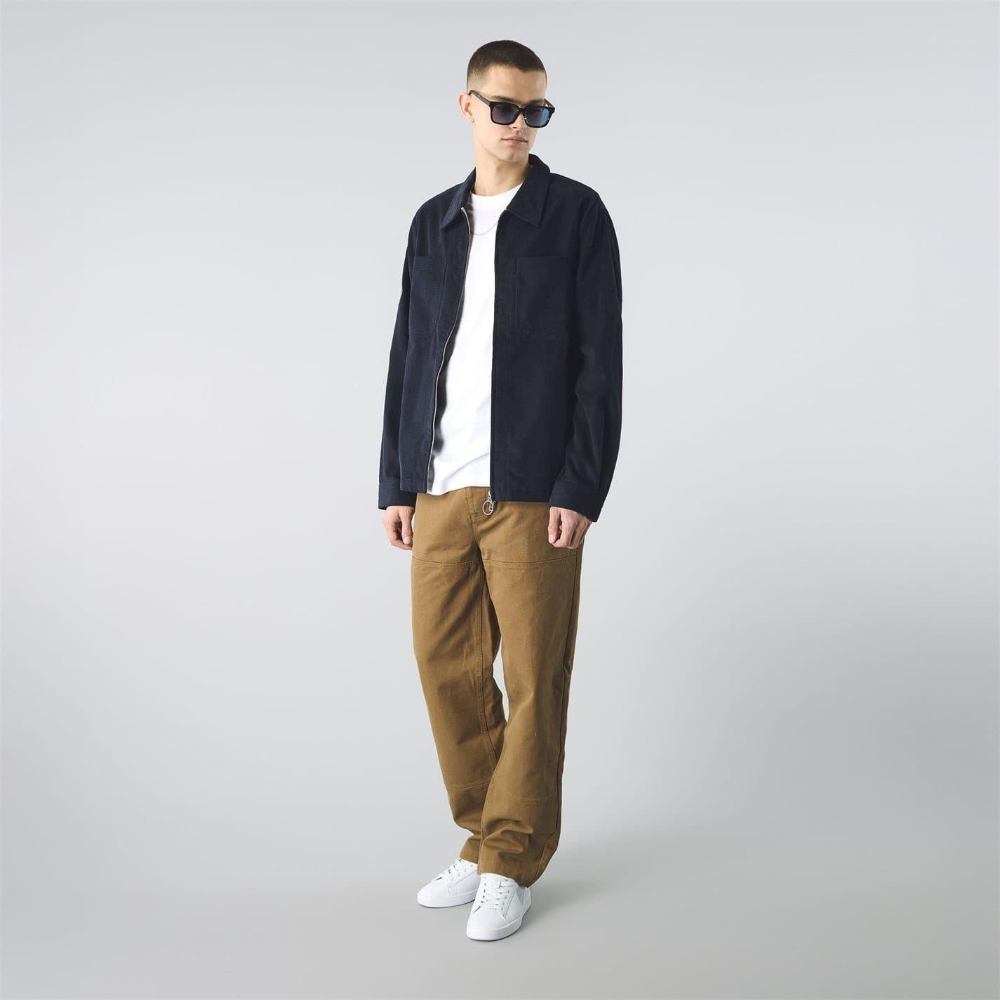 Navy - Back - Pretty Green Mens Corduroy Overshirt