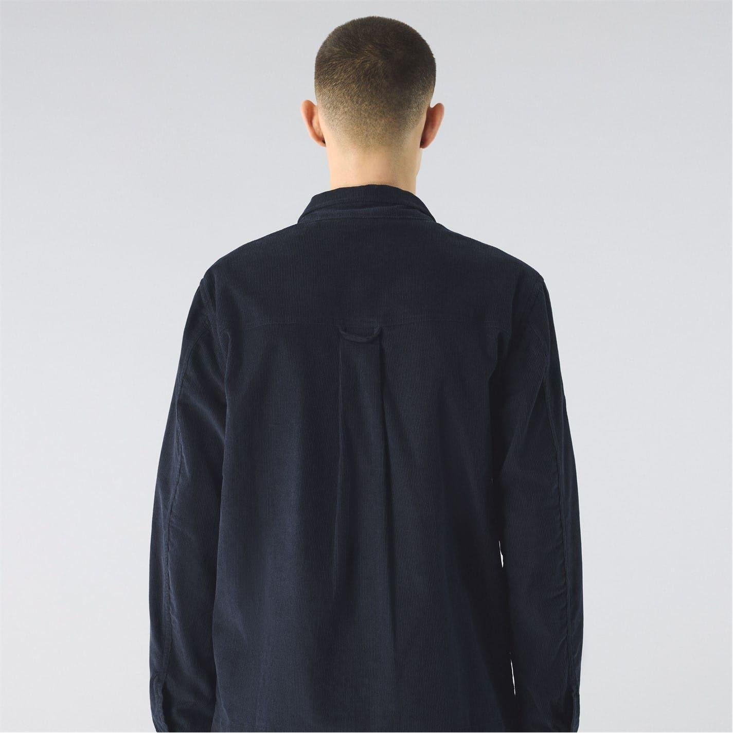 Navy - Lifestyle - Pretty Green Mens Corduroy Overshirt