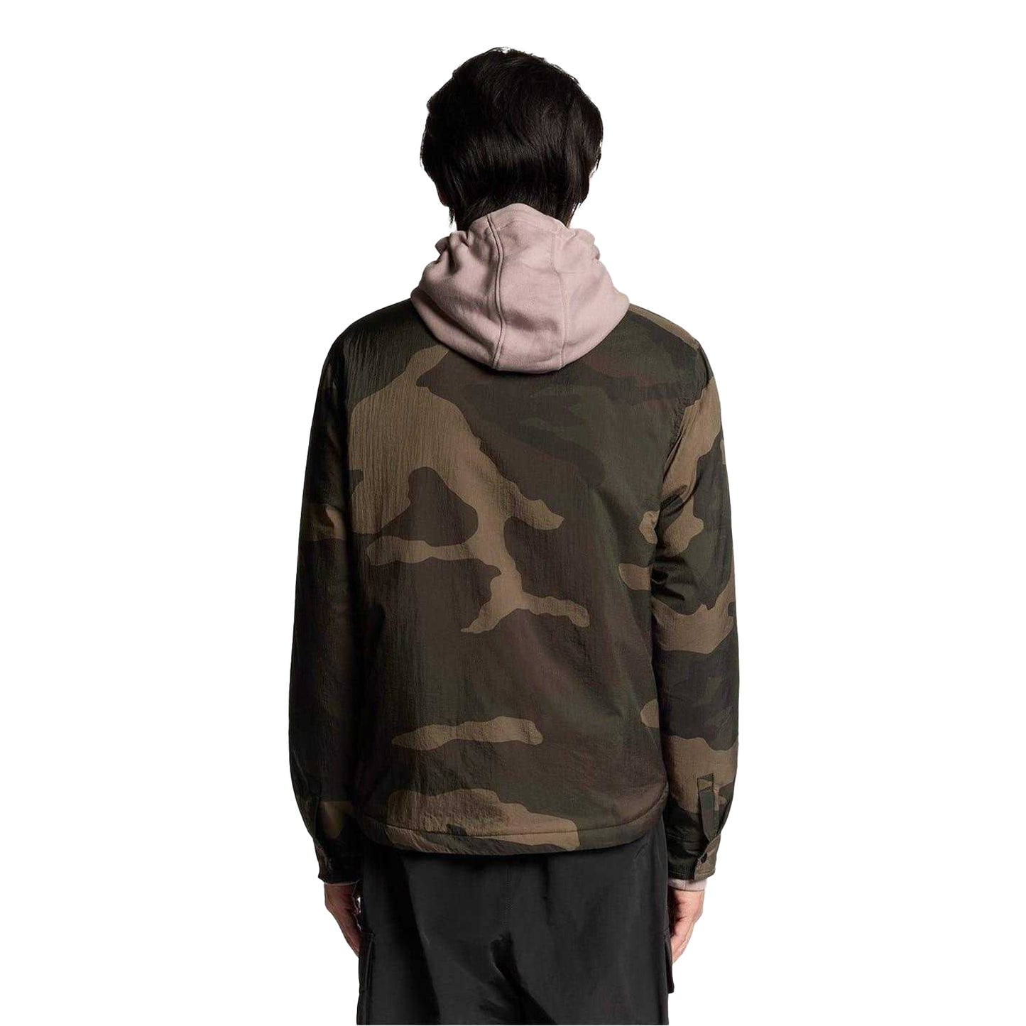 Grey Taupe - Back - Lyle & Scott Mens Camo Overshirt