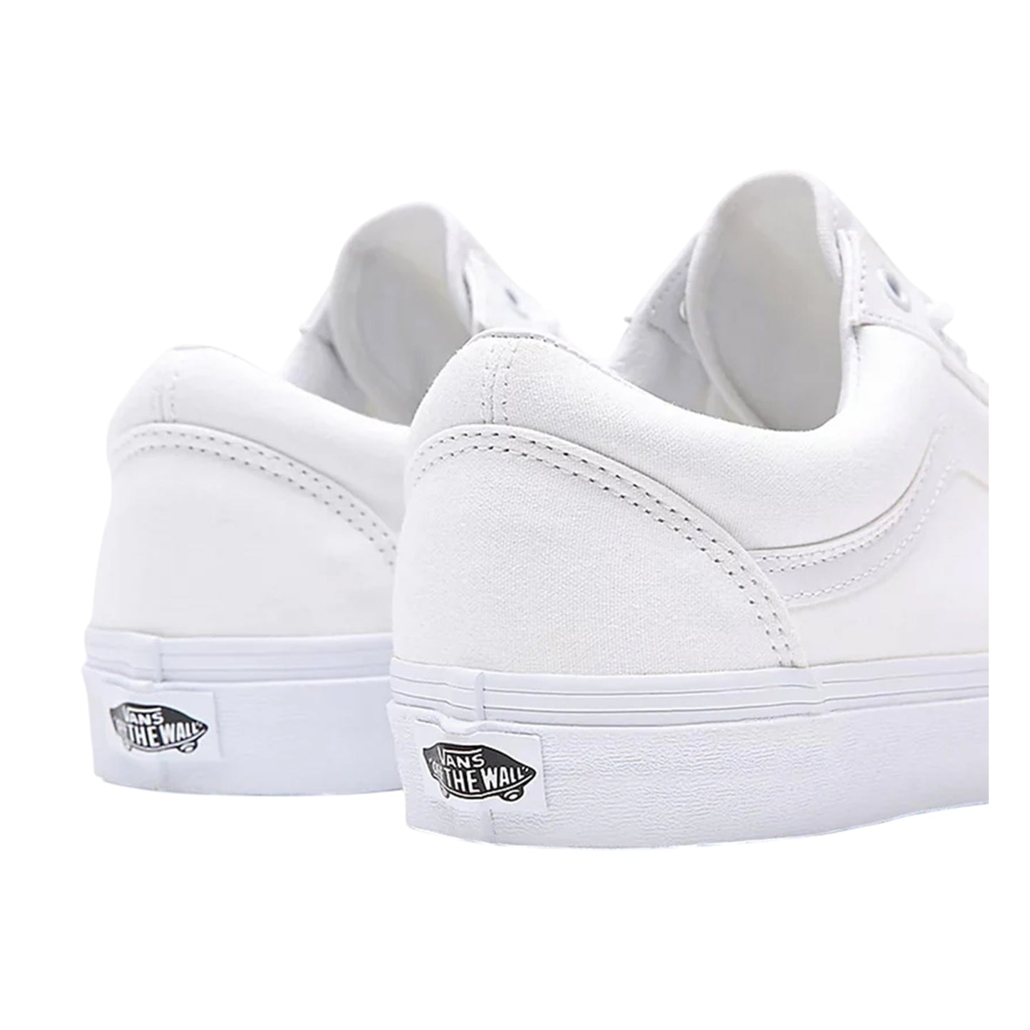 True White - Back - Vans Mens Old Skool Leather Shoes