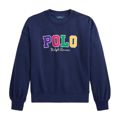 Navy - Front - Ralph Lauren Childrens-Kids Relaxed Fit Sweatshirt