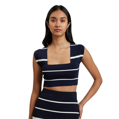 Navy - Side - Ted Baker Womens-Ladies Knitted Top