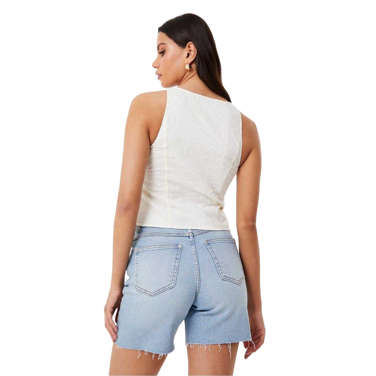 Buttercream - Back - Jack Wills Womens-Ladies Broderie Corset Top