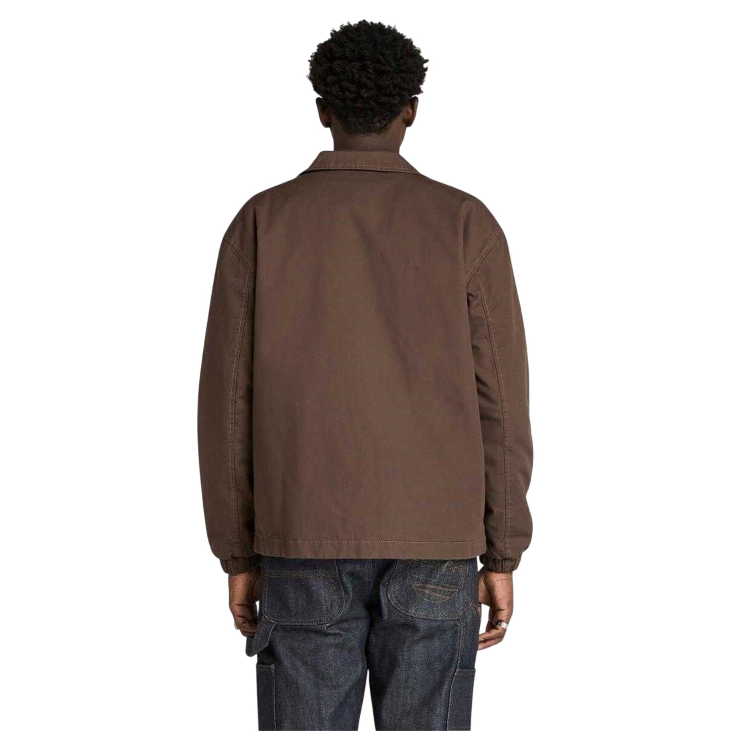 Chocolate Brown - Back - Timberland Mens Coach Overshirt