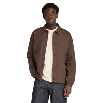 Chocolate Brown - Side - Timberland Mens Coach Overshirt