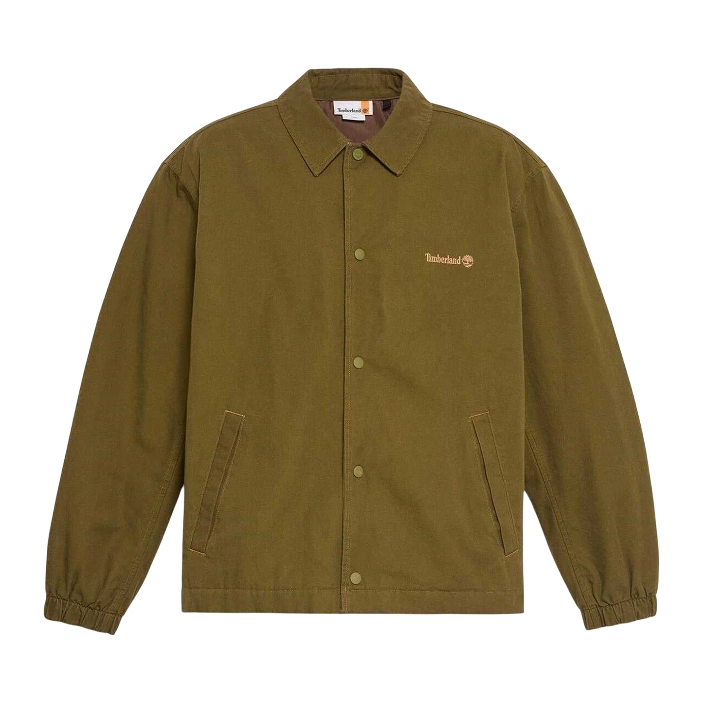 Dark Olive - Front - Timberland Mens Coach Overshirt