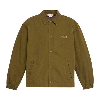 Dark Olive - Front - Timberland Mens Coach Overshirt