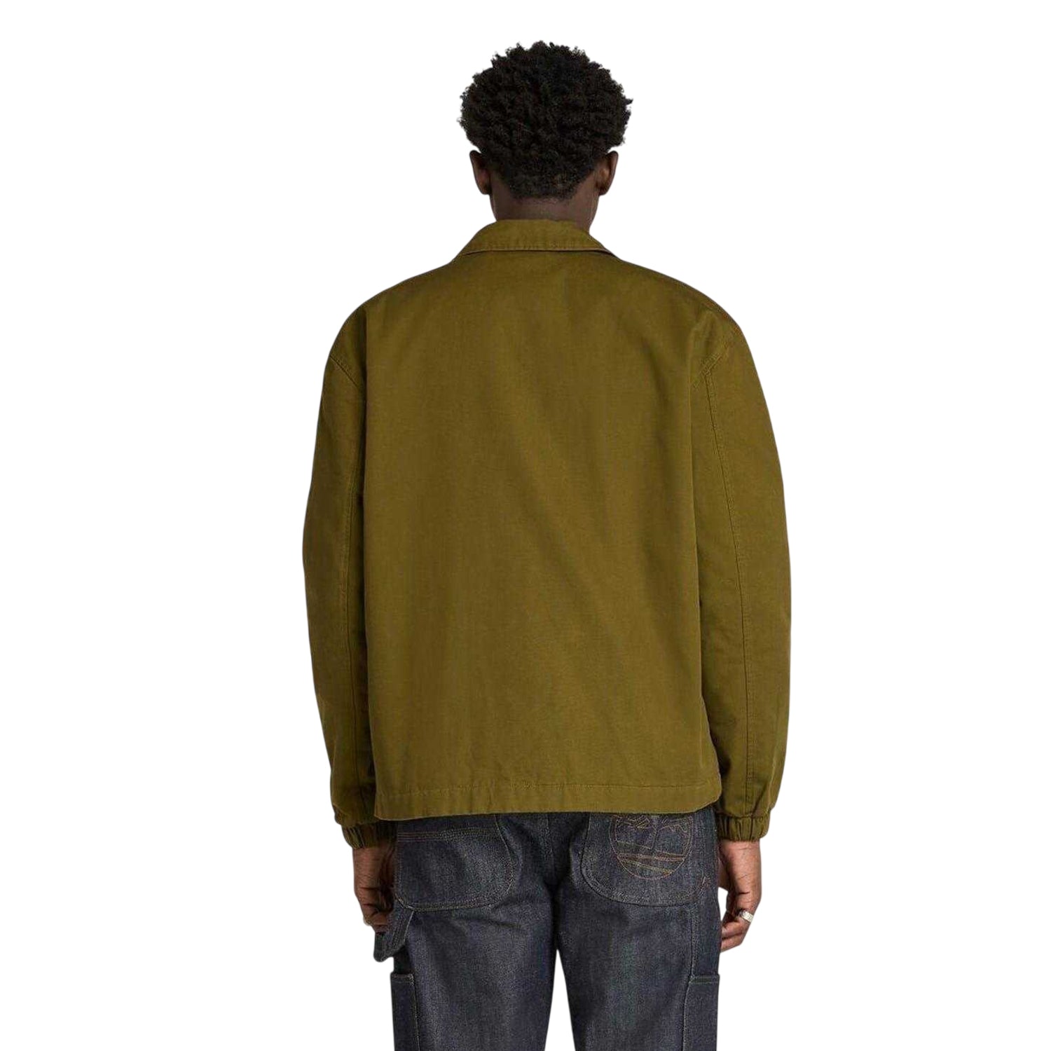 Dark Olive - Back - Timberland Mens Coach Overshirt