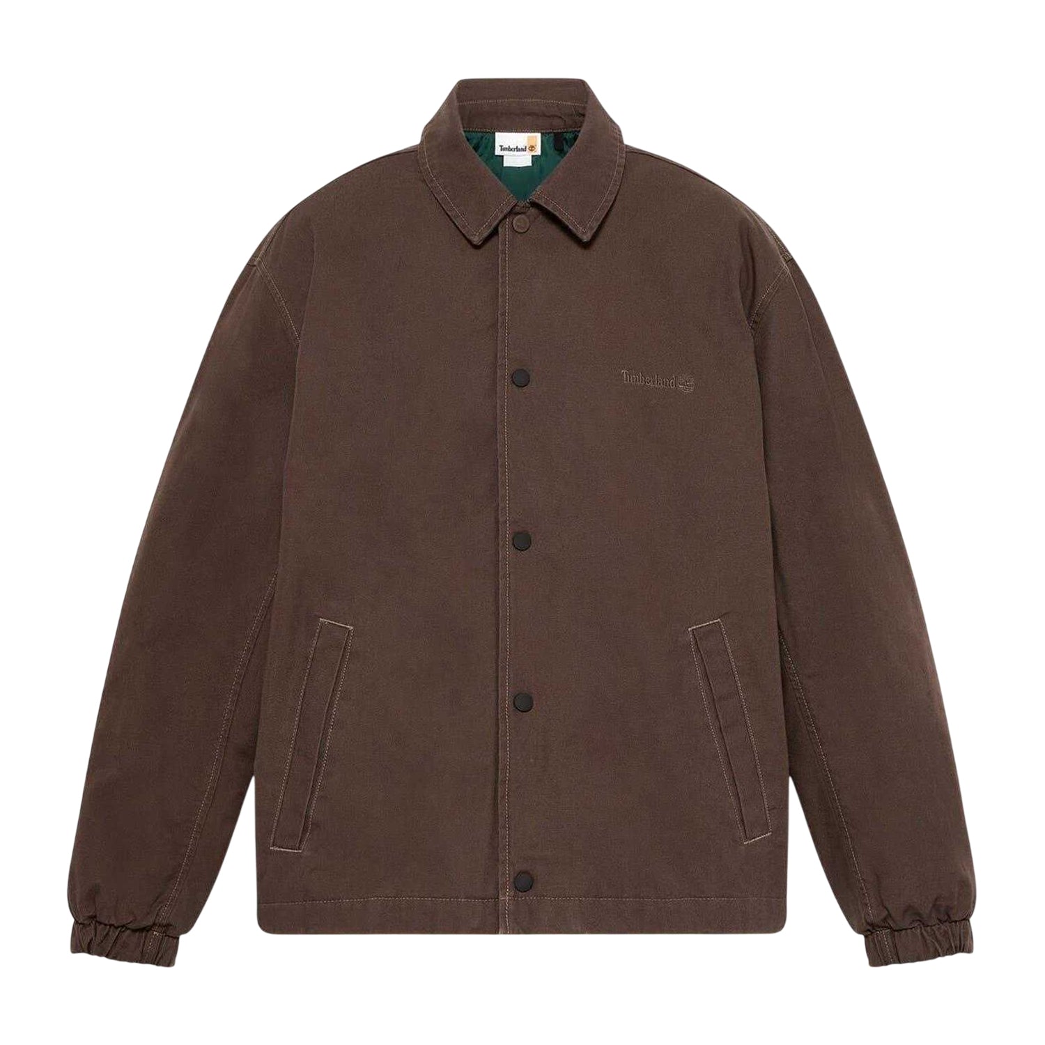 Chocolate Brown - Front - Timberland Mens Coach Overshirt