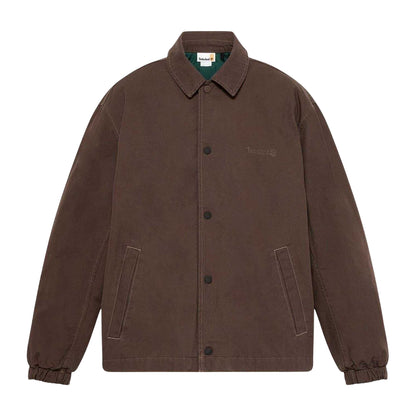 Chocolate Brown - Front - Timberland Mens Coach Overshirt