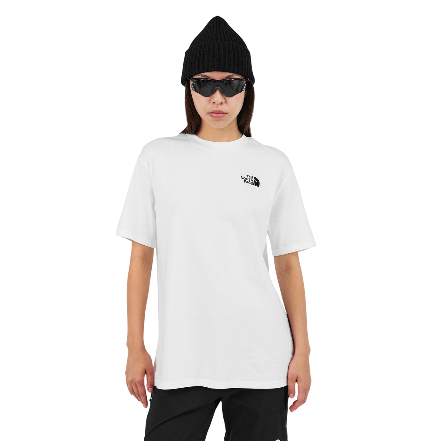 White - Side - The North Face Womens-Ladies Essential Dome Oversized T-Shirt