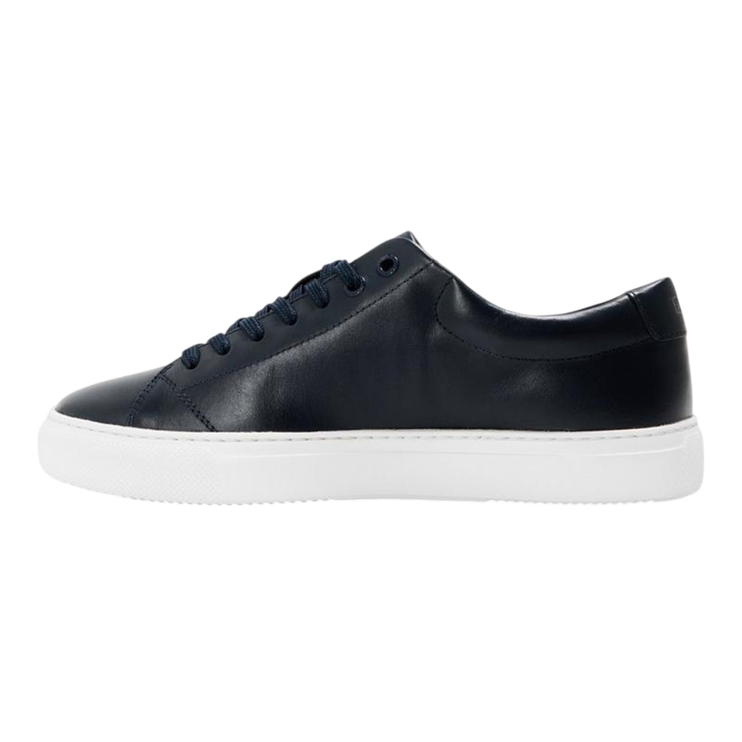 Dark Blue - Back - Boss Childrens-Kids Enlight Leather Low Cut Flat Trainers