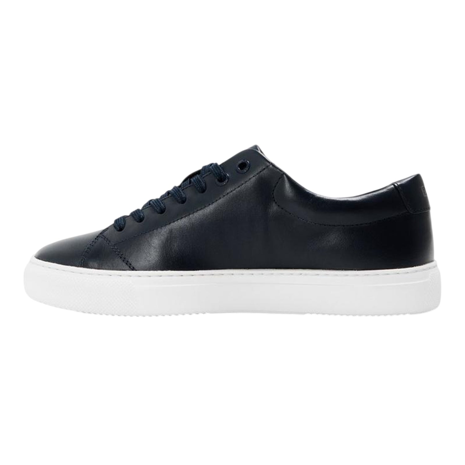 Dark Blue - Back - Boss Childrens-Kids Enlight Leather Low Cut Flat Trainers