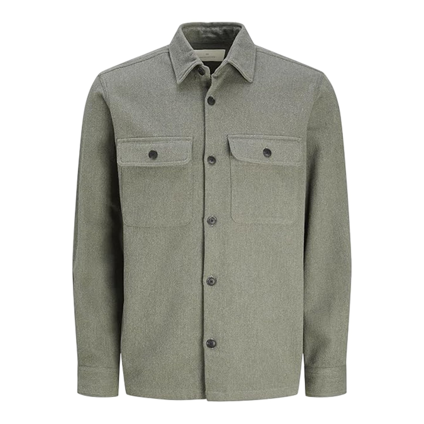 Cypress Green - Front - Jack And Jones Mens Chest Pocket Overshirt