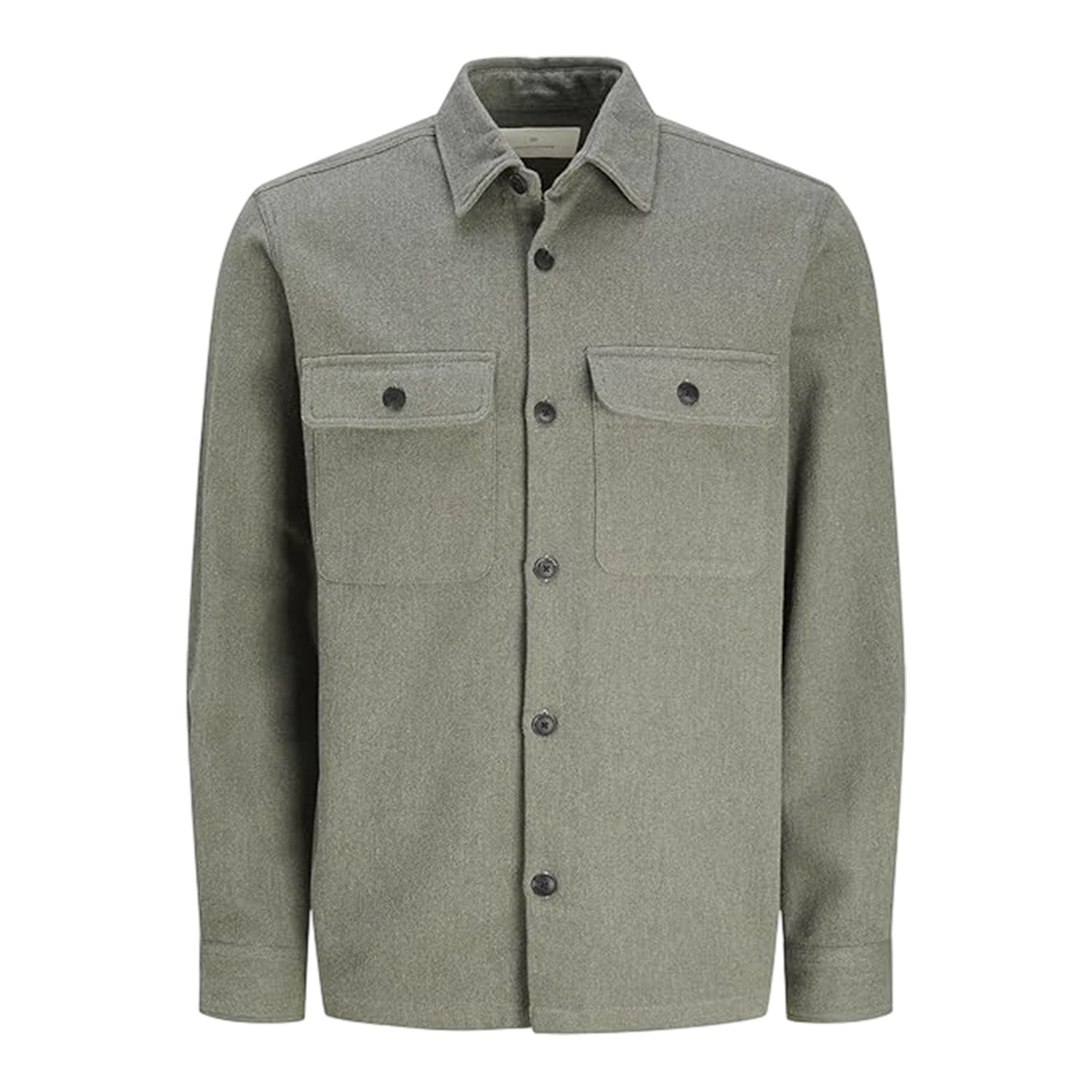 Cypress Green - Front - Jack And Jones Mens Chest Pocket Overshirt