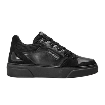 Black - Front - Steve Madden Mens Kingpin Lace Up Flat Shoes