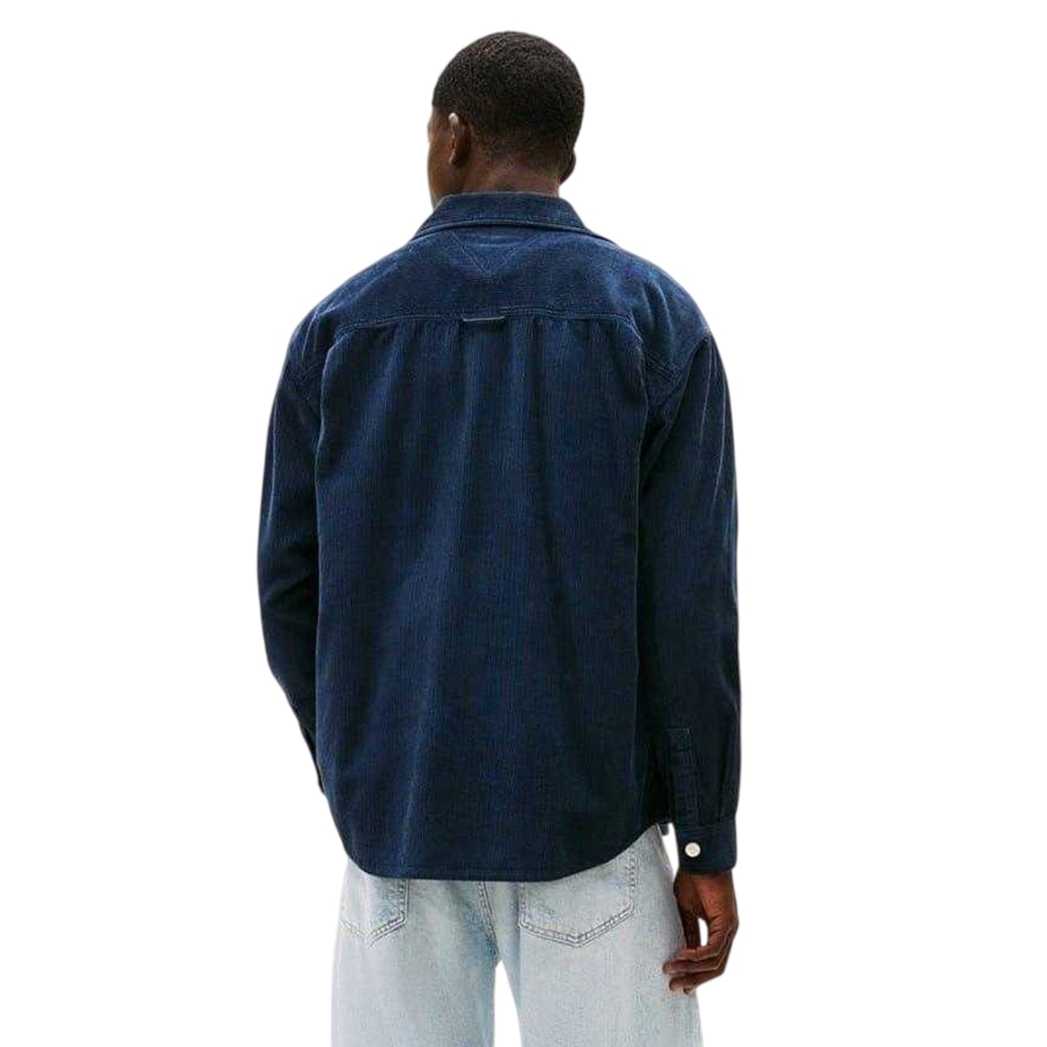 Navy - Back - Tommy Jeans Mens Corduroy Overshirt