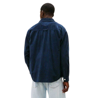 Navy - Back - Tommy Jeans Mens Corduroy Overshirt
