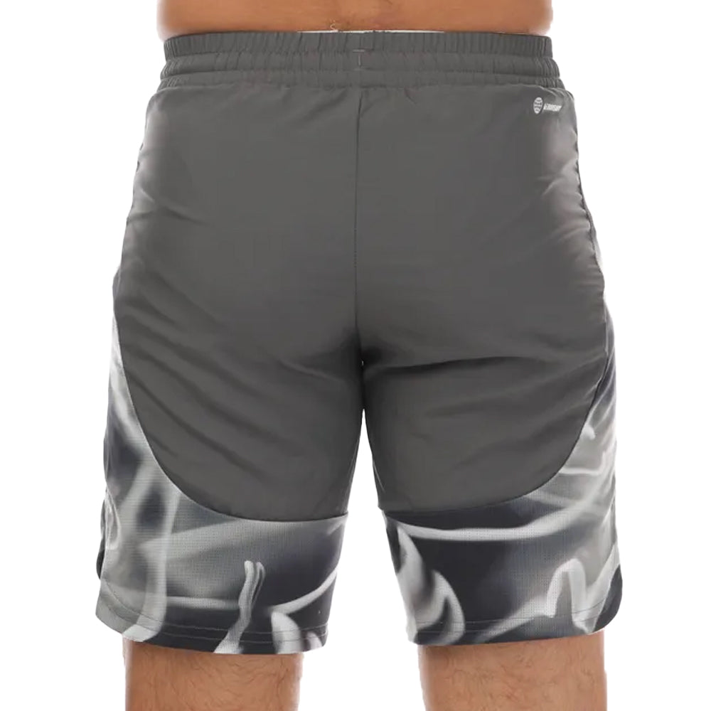 Grey - Back - Adidas Mens Designed for Movement Training Shorts