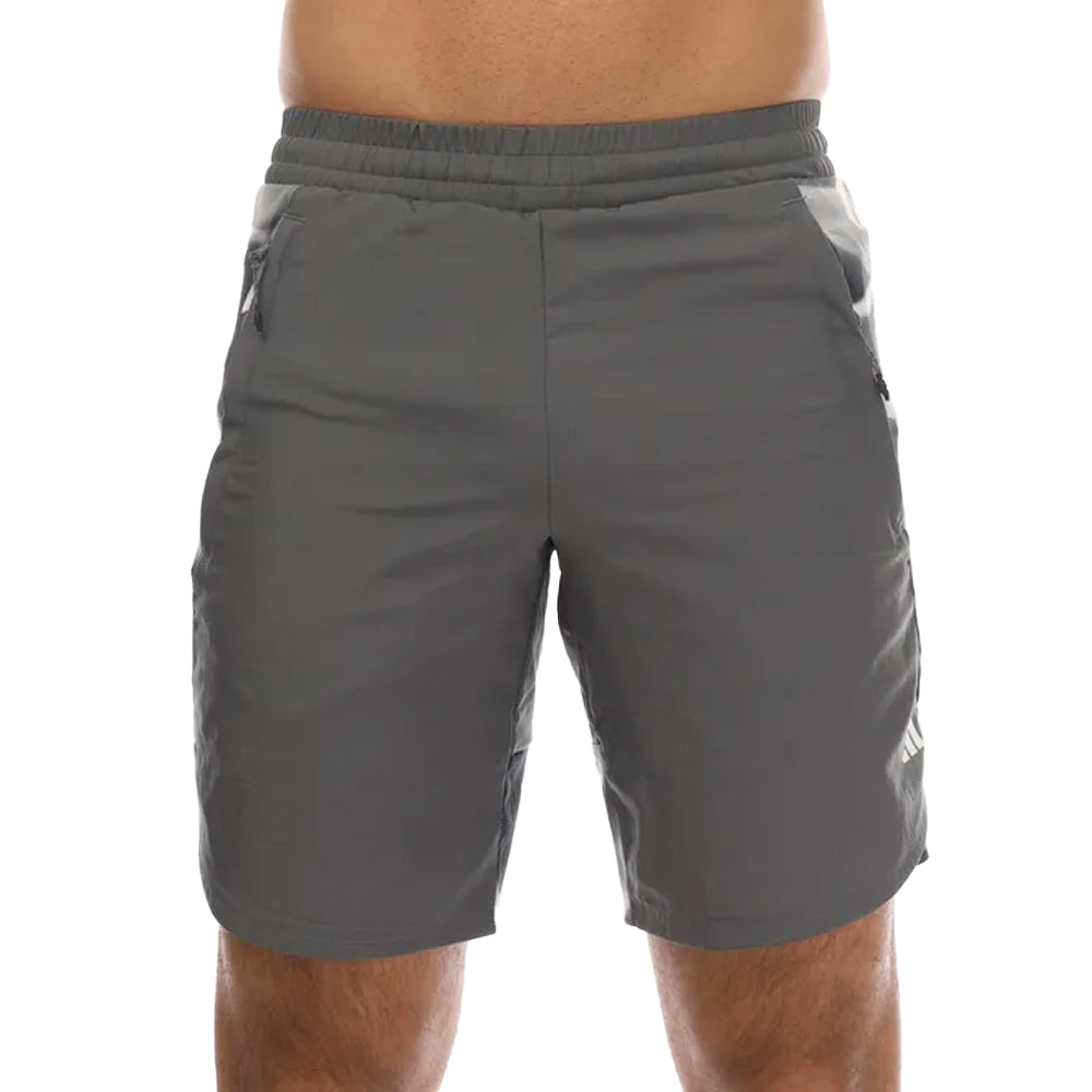 Grey - Front - Adidas Mens Designed for Movement Training Shorts