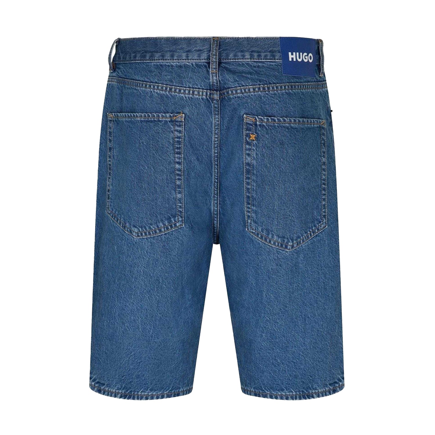 Blue - Back - Hugo Mens Denim Shorts