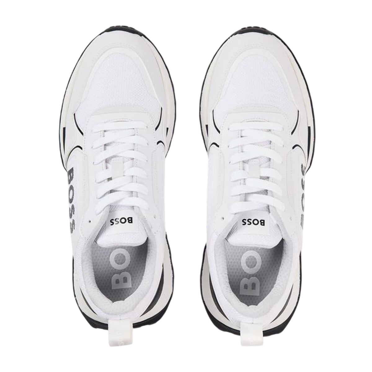 Natural - Side - Boss Mens Jonah Runn Low Cut Trainers