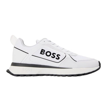 Natural - Front - Boss Mens Jonah Runn Low Cut Trainers