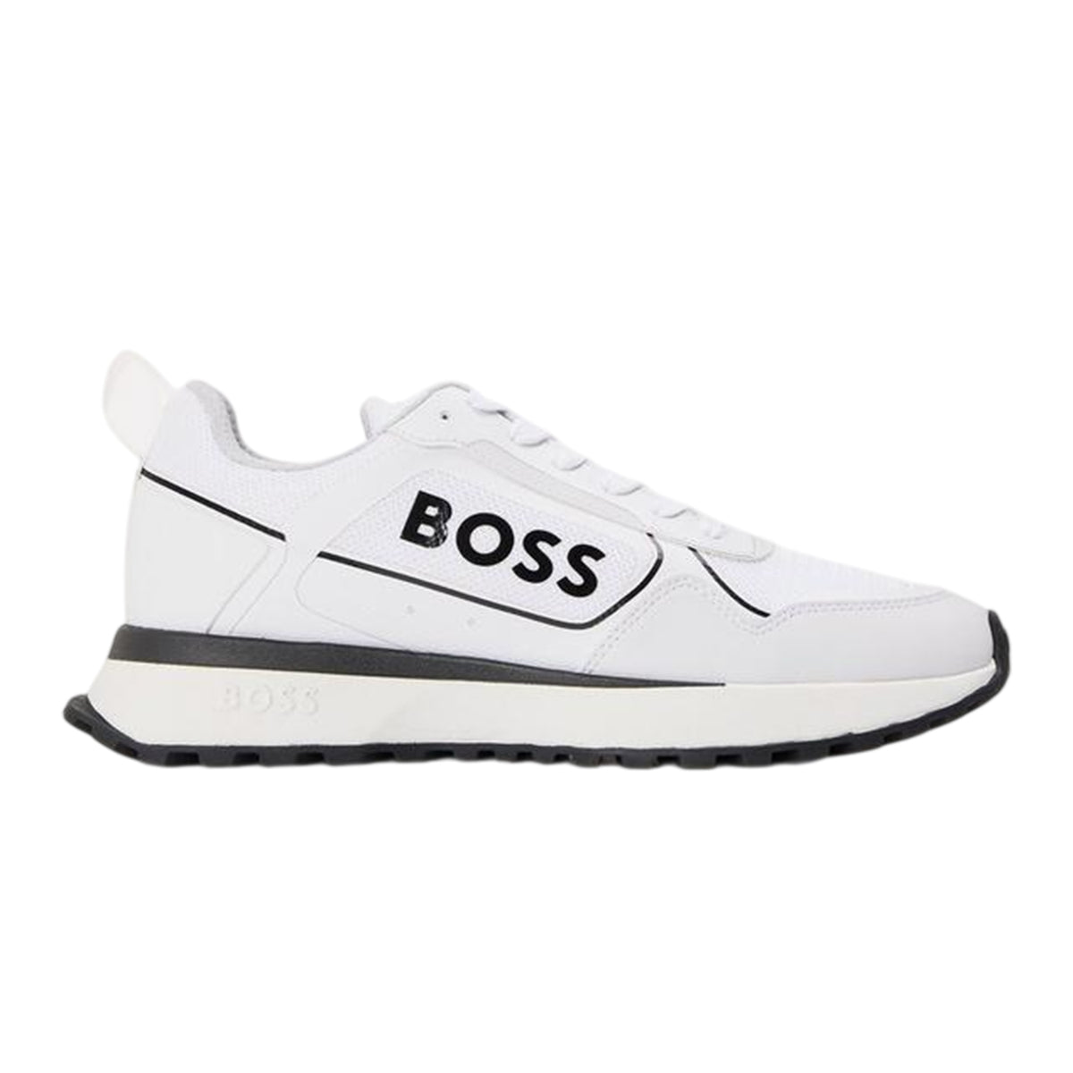 Natural - Front - Boss Mens Jonah Runn Low Cut Trainers
