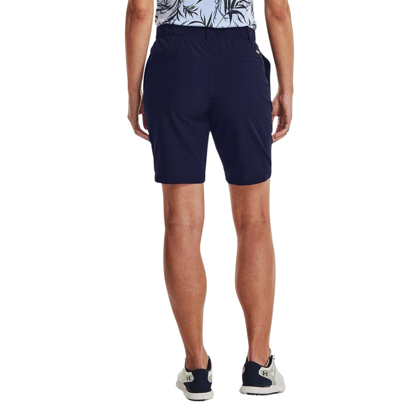 Navy - Back - Under Armour Womens-Ladies Link Golf Shorts