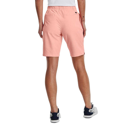 Pink-Silver - Back - Under Armour Womens-Ladies Link Golf Shorts