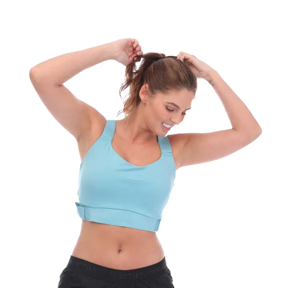 Blue - Front - Adidas Womens-Ladies Fast Impact High Support Sports Bra