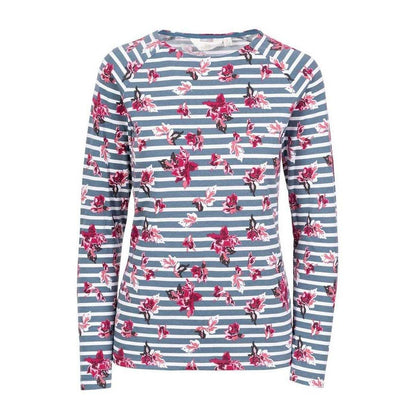 White - Front - Trespass Womens-Ladies Floral Stripe Yarn Dyed Top